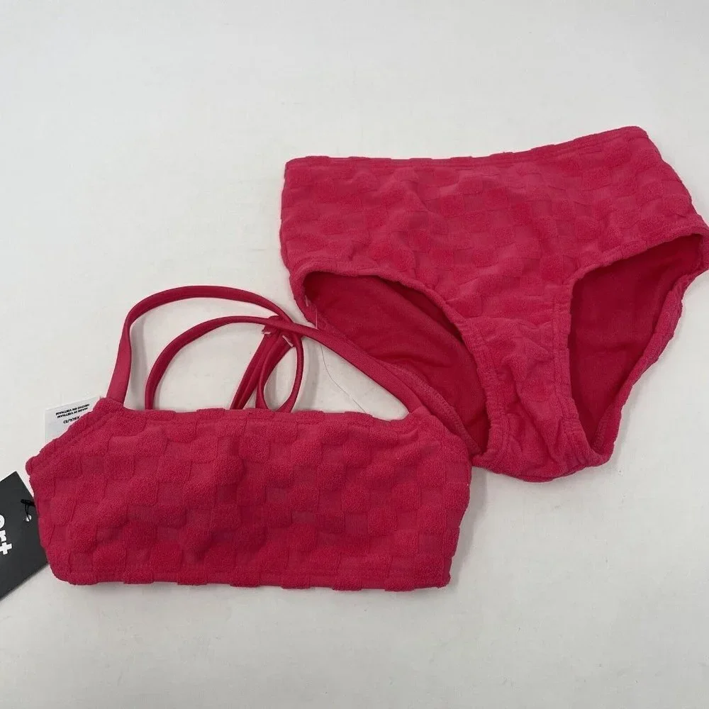 Art Class Girls Size XS‎ 4/5 2 Pc Terry Darling Bikini Swimsuit Set in Pink 1181